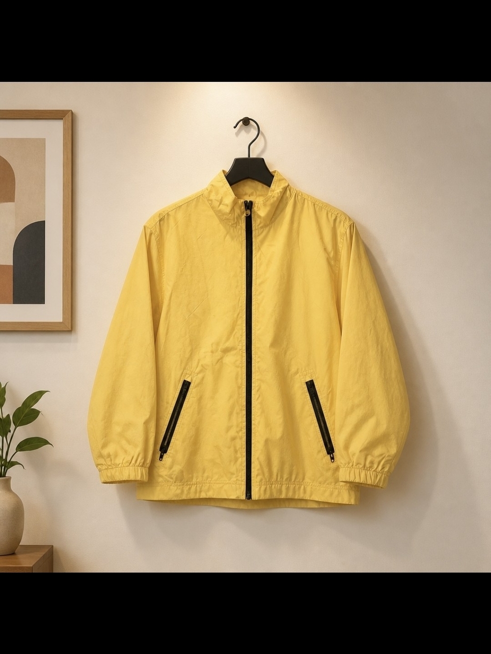 & Other Stories Kids Yellow Zip-Front Raincoat